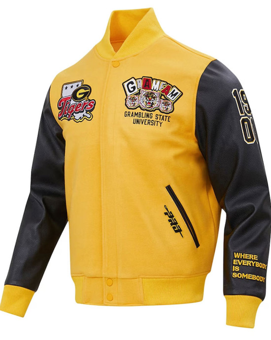 Grambling Tigers Homecoming Gold Varsity Jacket Grambling Tigers Homecoming Gold Varsity Jacket