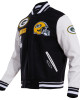 Green Bay Packers Black & White Wool Varsity Jacket Green Bay Packers Black & White Wool Varsity Jacket