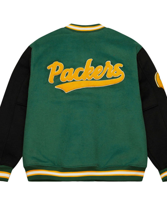 Green Bay Packers Team Legacy Varsity Jacket Green Bay Packers Team Legacy Varsity Jacket