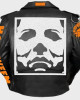 Halloween Black Real Leather Biker Jacket Halloween Black Real Leather Biker Jacket