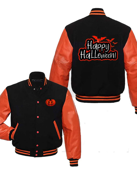 Happy Halloween Letterman Jacket Happy Halloween Letterman Jacket