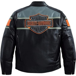 Harley Davidson Vintage Triple Vent Motorcycle Leather Jacket 