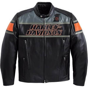 Harley Davidson Vintage Triple Vent Motorcycle Leather Jacket 