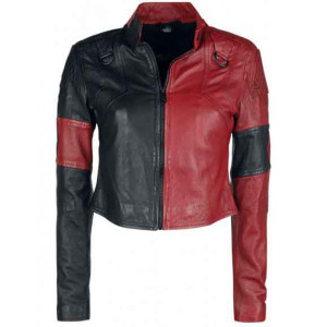 Harley Quinn Live Fast Die Clown Leather Jacket