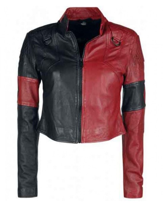 Harley Quinn Live Fast Die Clown Leather Jacket