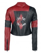 Harley Quinn Live Fast Die Clown Leather Jacket