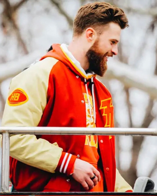 Harrison Butker Super Bowl LVII Parade Varsity Jacket Harrison Butker Super Bowl LVII Parade Varsity Jacket