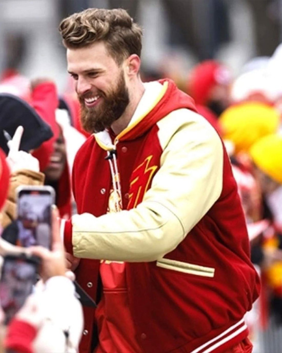 Harrison Butker Super Bowl LVII Parade Varsity Jacket Harrison Butker Super Bowl LVII Parade Varsity Jacket