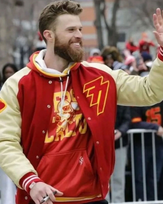 Harrison Butker Super Bowl LVII Parade Varsity Jacket Harrison Butker Super Bowl LVII Parade Varsity Jacket