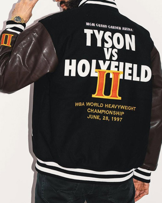 Headgear Tyson Vs Holyfield Varsity Jacket Headgear Tyson Vs Holyfield Varsity Jacket