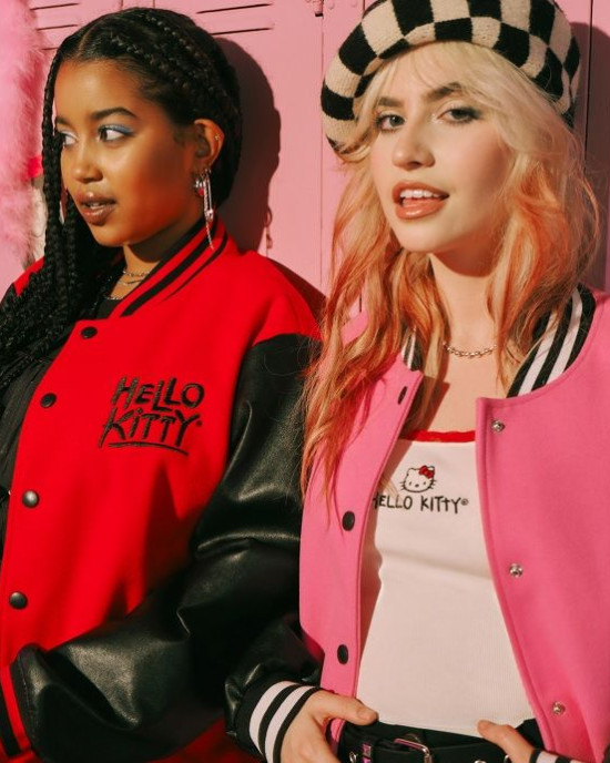 Hello Kitty & Friends Pink Wool Varsity Jacket Hello Kitty & Friends Pink Wool Varsity Jacket