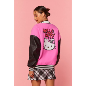 Hello Kitty & Friends Pink Wool Varsity Jacket