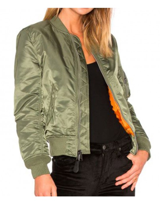 Hightown Monica Raymund Green Bomber Jacket