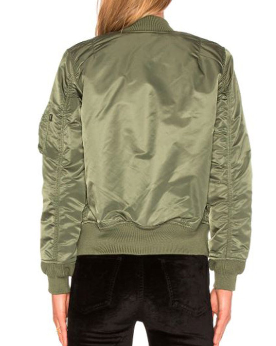 Hightown Monica Raymund Green Bomber Jacket Hightown Monica Raymund Green Bomber Jacket