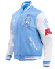 Houston Oilers Retro Classic Blue Varsity Jacket Houston Oilers Retro Classic Blue Varsity Jacket