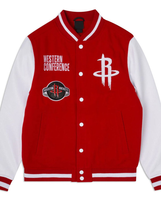 Houston Rockets Varsity Red Jacket Houston Rockets Varsity Red Jacket