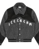 ICECREAM Western Gray Varsity Jacket ICECREAM Western Gray Varsity Jacket