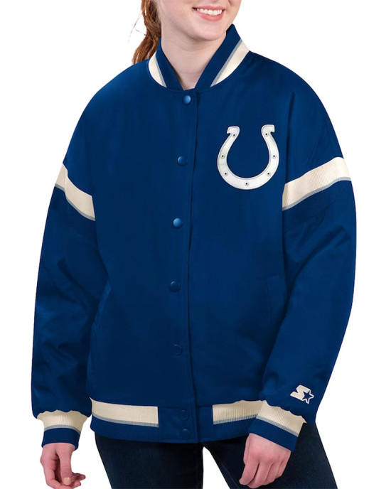 Indianapolis Colts Tournament Royal Varsity Jacket Indianapolis Colts Tournament Royal Varsity Jacket