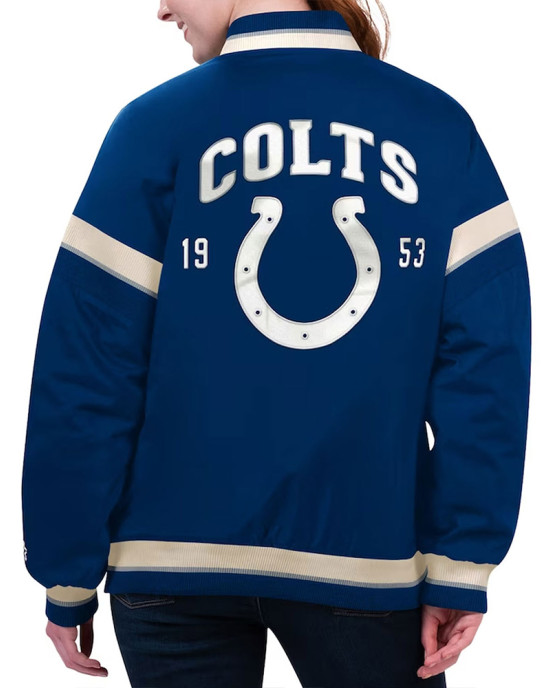 Indianapolis Colts Tournament Royal Varsity Jacket Indianapolis Colts Tournament Royal Varsity Jacket