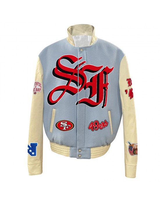 JH San Francisco 49ers Baby Blue Varsity Jacket