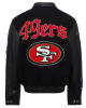 JH San Francisco 49ers Varsity Black Jacket JH San Francisco 49ers Varsity Black Jacket