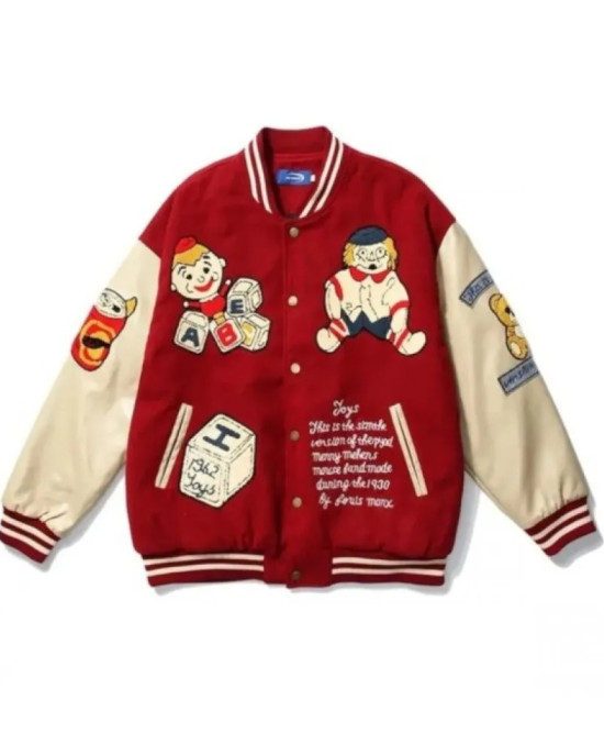 JOYS 1962 Black And Red Varsity Jacket JOYS 1962 Black And Red Varsity Jacket