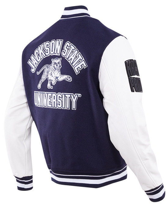 Jackson State University Classic Rib Wool Varsity Jacket Jackson State University Classic Rib Wool Varsity Jacket