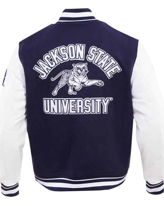 Jackson State University Classic Rib Wool Varsity Jacket Jackson State University Classic Rib Wool Varsity Jacket
