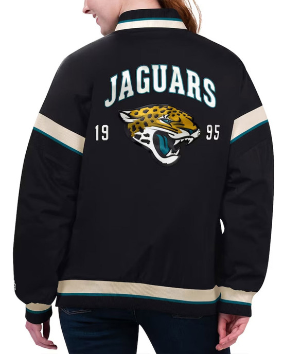 Jacksonville Jaguars Tournament Black Varsity Jacket Jacksonville Jaguars Tournament Black Varsity Jacket