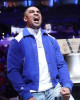 Jalen Hurts Amiri Blue Varsity Jacket Jalen Hurts Amiri Blue Varsity Jacket