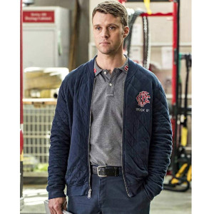 Jesse Spencer Chicago Fire Blue Bomber Jacket