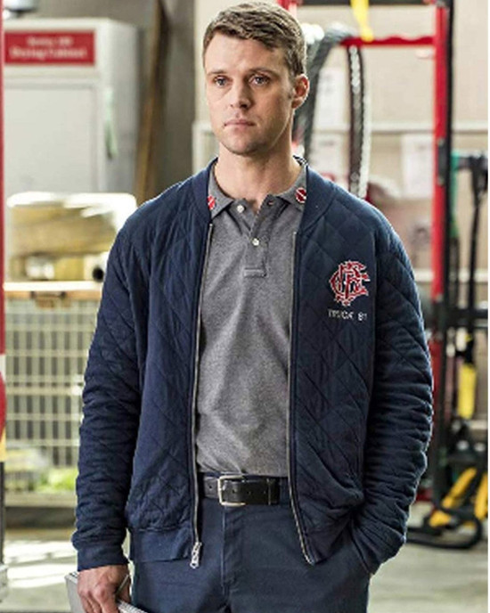 Jesse Spencer Chicago Fire Blue Bomber Jacket Jesse Spencer Chicago Fire Blue Bomber Jacket