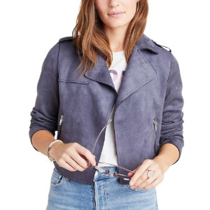 Jessica Davis Season 4 Grey Moto Jacket