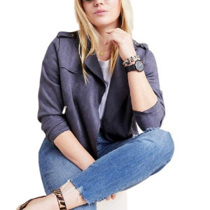 Jessica Davis Season 4 Grey Moto Jacket