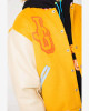 John Geiger Gold and Beige Varsity Jacket John Geiger Gold and Beige Varsity Jacket