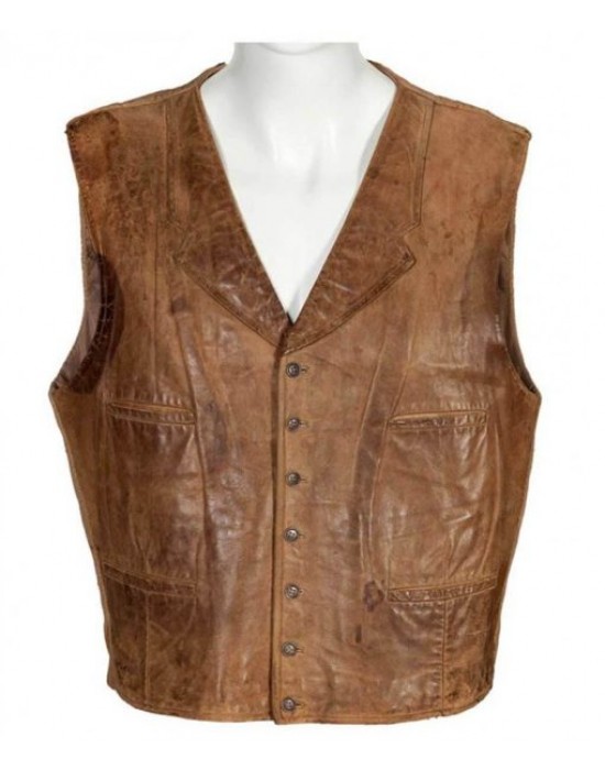 John Wayne Brown Leather Vest