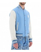 Jordan Blue and White Letterman Jacket