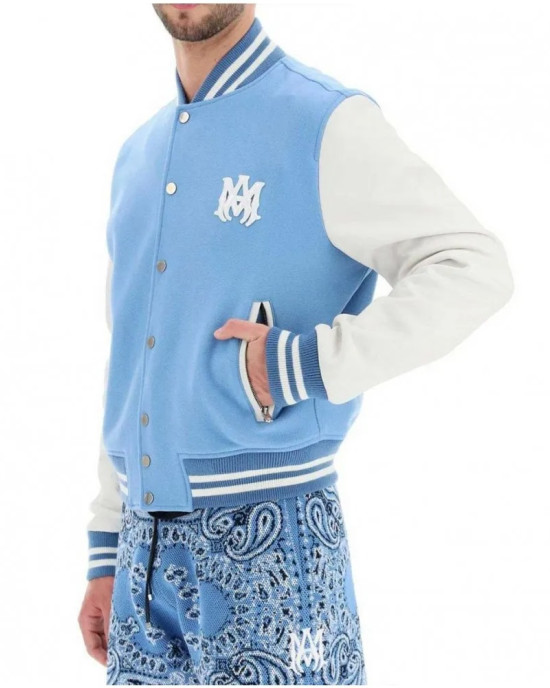 Jordan Blue and White Letterman Jacket