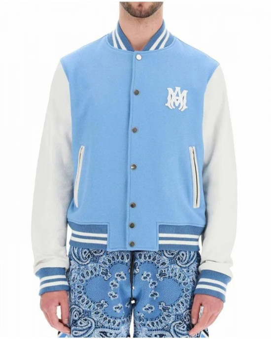 Jordan Blue and White Letterman Jacket
