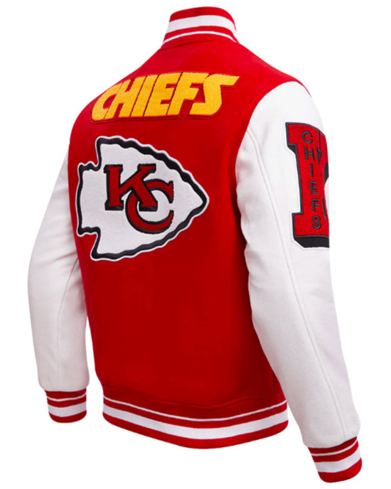 Kansas City Chiefs Mashup Rib Varsity Wool/Leather Jacket Kansas City Chiefs Mashup Rib Varsity Wool/Leather Jacket