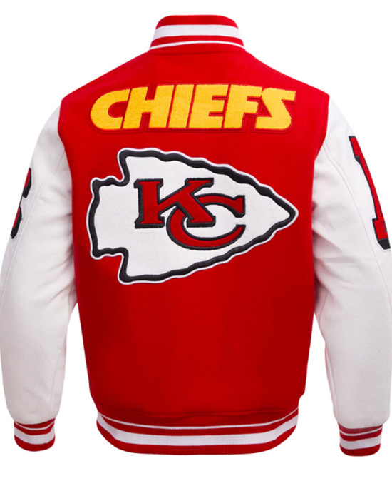 Kansas City Chiefs Mashup Rib Varsity Wool/Leather Jacket Kansas City Chiefs Mashup Rib Varsity Wool/Leather Jacket