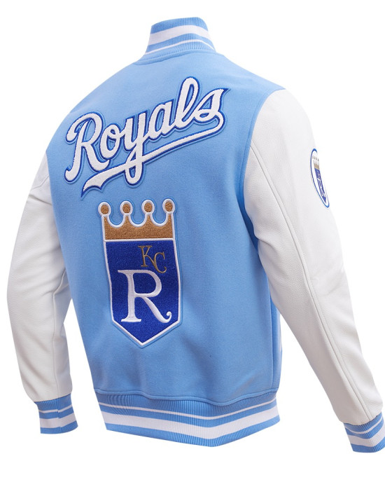Kansas City Royals Retro Classic Blue Wool Varsity Jacket Kansas City Royals Retro Classic Blue Wool Varsity Jacket