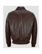 Kendall Jenner Brown Bomber Leather Jacket