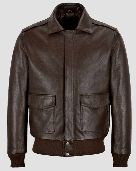 Kendall Jenner Brown Bomber Leather Jacket Kendall Jenner Brown Bomber Leather Jacket