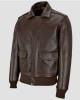 Kendall Jenner Brown Bomber Leather Jacket Kendall Jenner Brown Bomber Leather Jacket