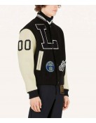 Kenya Barris Blackaf Black and White Letterman Jacket