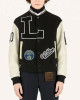Kenya Barris Blackaf Black and White Letterman Jacket Kenya Barris Blackaf Black and White Letterman Jacket
