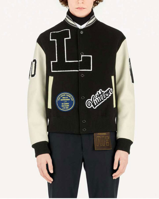 Kenya Barris Blackaf Black and White Varsity Jacket