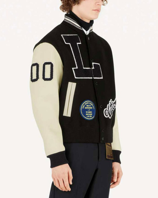 Kenya Barris Blackaf Black and White Varsity Jacket Kenya Barris Blackaf Black and White Varsity Jacket