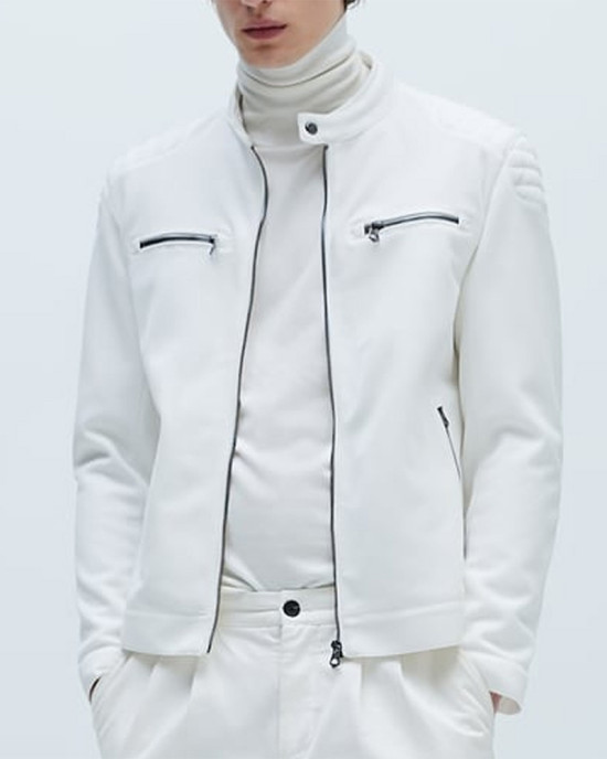 Kevin Kreider Bling Empire S03 White Leather Jacket Kevin Kreider Bling Empire S03 White Leather Jacket